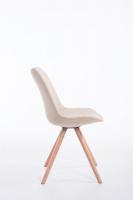 Besucherstuhl Toulouse Stoff Natura Rund creme 