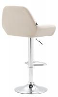 Barhocker Braga Samt chrom creme Barhocker Braga Samt chrom creme