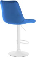 2er Set Barhocker Toni Samt weiß blau 2er Set Barhocker Toni Samt weiß blau