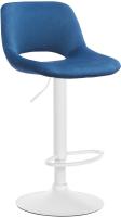 Barhocker Camden Samt weiß blau Barhocker Camden Samt weiß blau