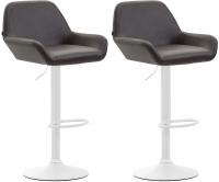 2er Set Barhocker Braga Kunstleder weiß braun 2er Set Barhocker Braga Kunstleder weiß braun