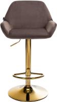 2er Set Barhocker Braga Gold Samt braun 2er Set Barhocker Braga Gold Samt braun
