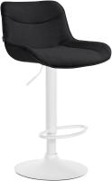 Barhocker Vonore Stoff weiß schwarz Barhocker Vonore Stoff weiß schwarz
