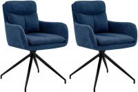 2er Set Esszimmerstuhl Somers Stoff blau 2er Set Esszimmerstuhl Somers Stoff blau