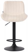 Barhocker Lentini Samt schwarz creme Barhocker Lentini Samt schwarz creme