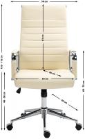 Bürostuhl Kolumbus Echtleder creme Bürostuhl Kolumbus Echtleder creme