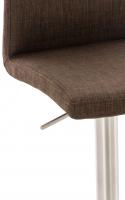 Barhocker Cadiz Stoff edelstahl braun Barhocker Cadiz Stoff edelstahl braun