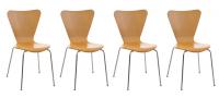 4er Set Besucherstuhl Calisto natura 4er Set Besucherstuhl Calisto natura