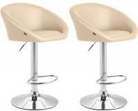 2er Set Barhocker Miami V2 Kunstleder creme 2er Set Barhocker Miami V2 Kunstleder creme