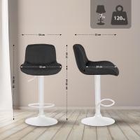 Barhocker Solon Weiß Stoff schwarz Barhocker Solon Weiß Stoff schwarz