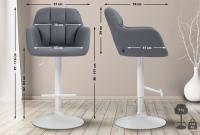 Barhocker Natoma Kunstleder weiß grau 
