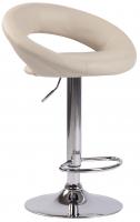2er Set Barhocker Olinda Kunstleder chrom creme 