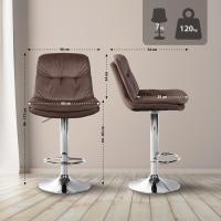 Barhocker Laurel Samt chrom braun 