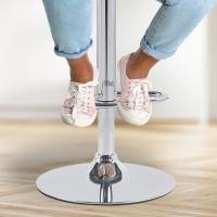 Barhocker Solon Chrom Samt dunkelgrau Barhocker Solon Chrom Samt dunkelgrau
