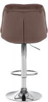 Barhocker Laurel Samt chrom braun 