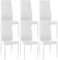6er Set Esszimmerstühle Mayfair Kunstleder weiß 6er Set Esszimmerstühle Mayfair Kunstleder weiß