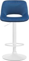 Barhocker Camden Samt weiß blau Barhocker Camden Samt weiß blau