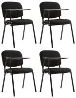 4er Set Stühle Ken mit Klapptisch Stoff schwarz 4er Set Stühle Ken mit Klapptisch Stoff schwarz