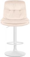 Barhocker Laurel Samt weiß creme Barhocker Laurel Samt weiß creme