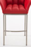Barhocker Damaso E mit 4-Fuß Gestell rot 