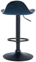 Barhocker Shanghai Stoff schwarz blau 