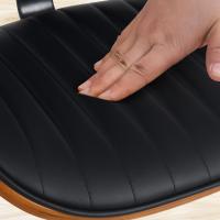 Barhocker Clawson Kunstleder chrom walnuss/schwarz Barhocker Clawson Kunstleder chrom walnuss/schwarz