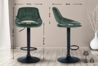 2er Set Barhocker Milet Samt B grün 