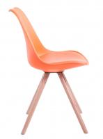 4er Set Stühle Toulouse Kunstleder Rund natura orange 4er Set Stühle Toulouse Kunstleder Rund natura orange
