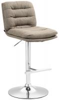 Barhocker Damar Stoff chrom taupe Barhocker Damar Stoff chrom taupe