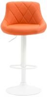 Barhocker Lazio Kunstleder weiß orange Barhocker Lazio Kunstleder weiß orange
