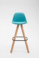 Barhocker Franklin Vollgepolstert Kunstleder Square Natura (eiche) blau 