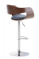 2er Set Barhocker Kingston Stoff walnuss/blau 2er Set Barhocker Kingston Stoff walnuss/blau