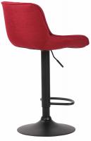 2er Set Barhocker Lentini Stoff schwarz rot 2er Set Barhocker Lentini Stoff schwarz rot