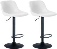 2er Set Barhocker Loft Kunstleder weiß