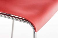 Barhocker Hoover Chrom 4-Fuß Gestell rot Barhocker Hoover Chrom 4-Fuß Gestell rot