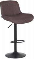 Barhocker Solon Schwarz Stoff dunkelbraun Barhocker Solon Schwarz Stoff dunkelbraun