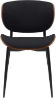 2er Set Besucherstuhl Enid Stoff  walnuss/schwarz 