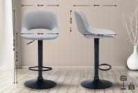 Barhocker Camden Kunstleder schwarz grau Barhocker Camden Kunstleder schwarz grau