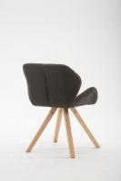 Besucherstuhl Tyler Stoff Natura Square dunkelgrau 